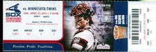 2013 White Sox vs Twins Ticket: Scott Diamond win/Adam Dunn hit homer