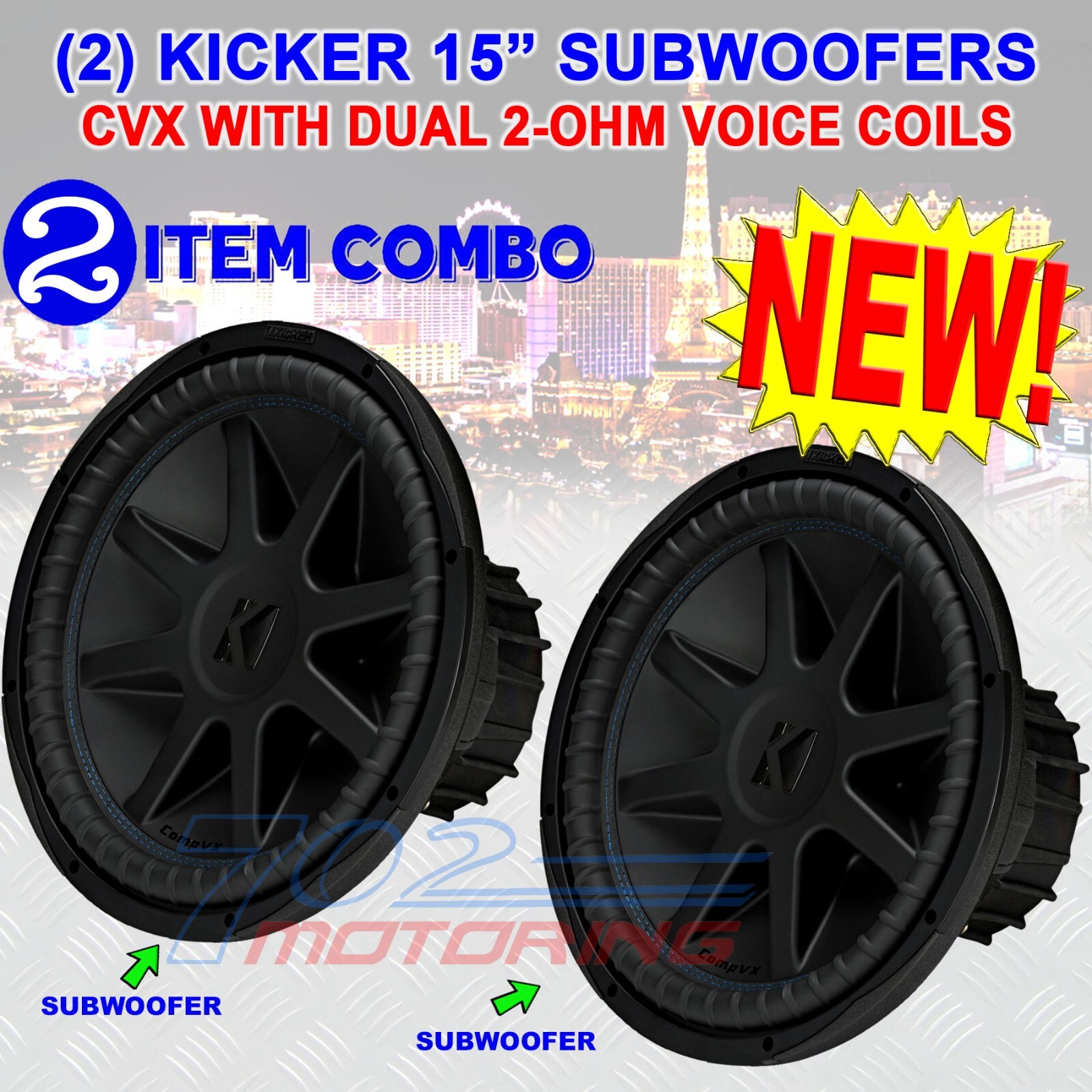 Kicker 44CVX152 Comp VX CVX 15 2000 Watt Car KICKER
