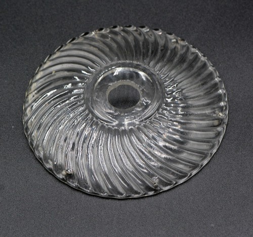 Antiq Cut Glass Crystal Chandelier 4 1/4" Bobeche Lamp Glass w/6 Pin Holes - Picture 2 of 5