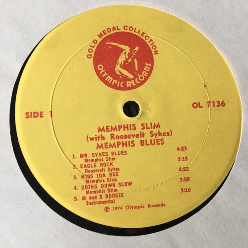 Memphis Slim With Roosevelt Sykes Memphis Blues 1974 Olympic Records Shrink NM- - Picture 3 of 4