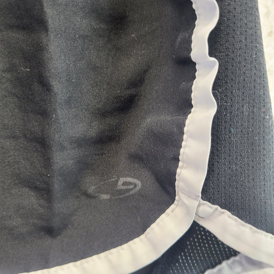 Pantalones Cortos Champion C9 Para Mujer Pequeños Negros Blancos Rayas Cintura Elástica Forrados Entrenamiento Foto 2 de 4