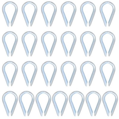 25 PCS M10 Galvanized Steel Wire Rope Thimbles 3/8 Inch Diameter Rigging