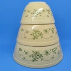 Pyrex Vintage "Shenandoah" Nesting Mixing Bowl Set Of 3 #'s 401, 402, 403 VGC