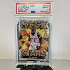 2025 Topps Chrome Rock Stars Ben Wallace #RS-14 PSA 10 Detroit Pistons
