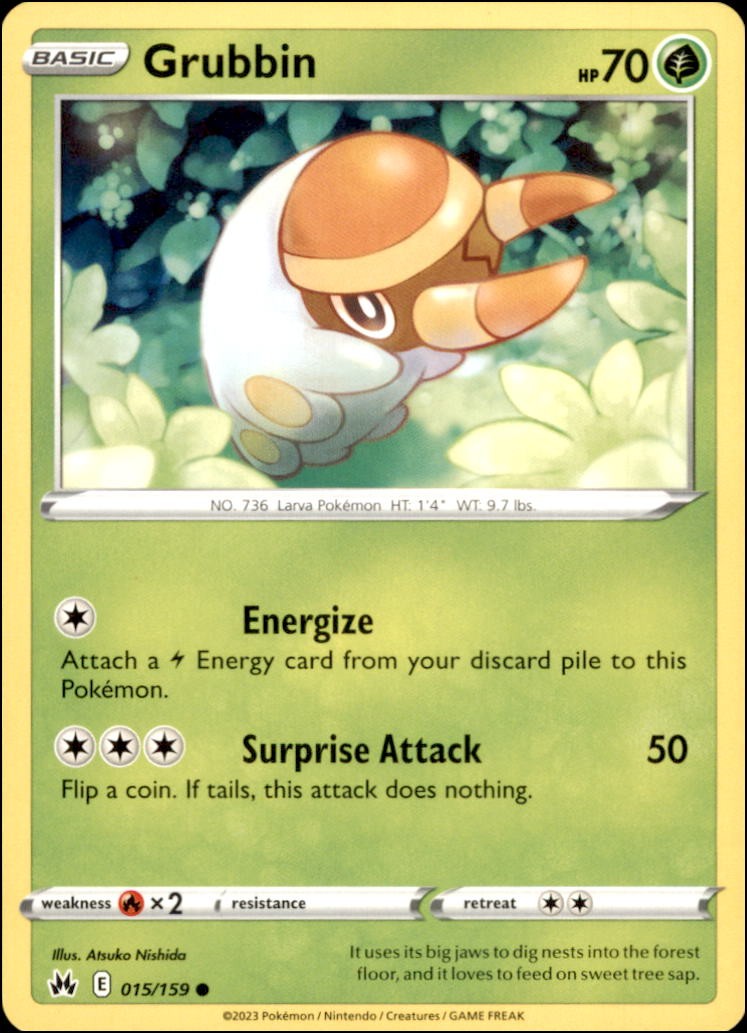 Pokemon - Grubbin #015/159 - CRZ Common