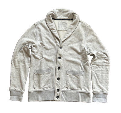 #ad Gap mens light heather gray sweater sweatshirt button down cardigan M medium $33.95
