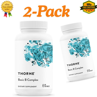 Thorne Basic B Complex 60 capsules x 2-Pack (Total 120 caps) Exp 05/2028