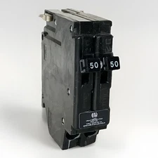 A250 Challenger / Sylvania Circuit Breaker 2 pole 50 Amp Thin Side Mount A5050