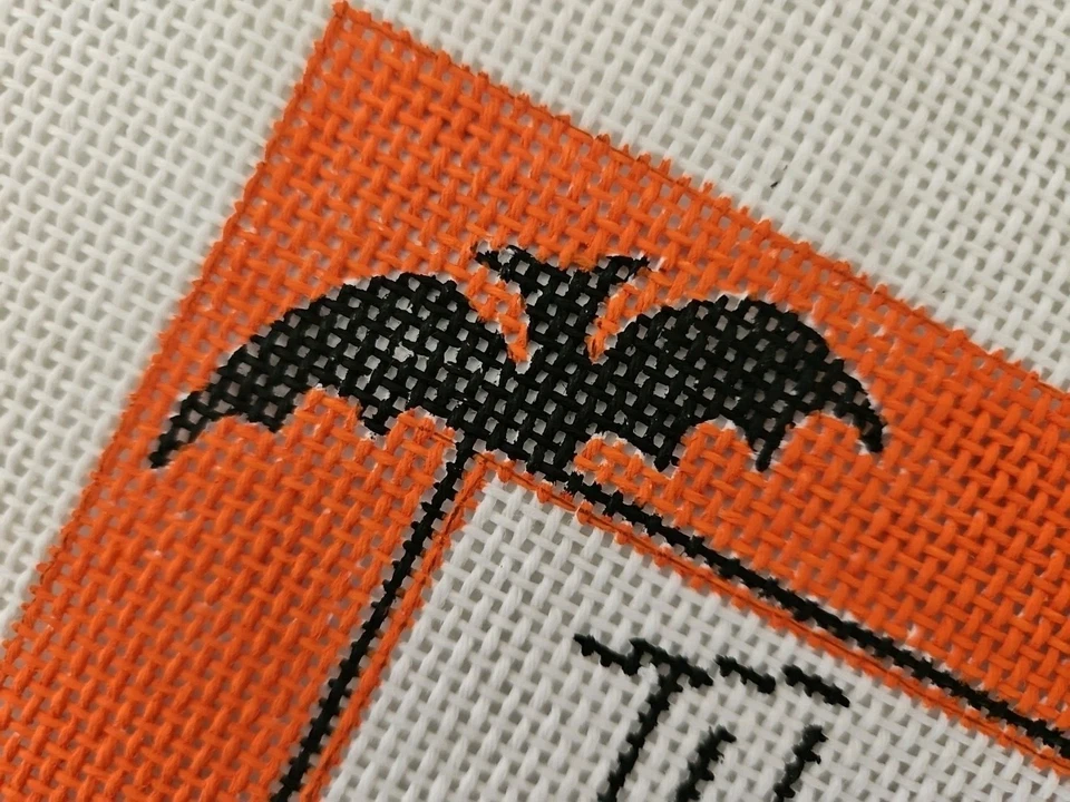 Missy THE WITCH IS IN Handpainted Needlepoint Canvas 14ct Mono 15"x11" HALLOWEEN - Image 3 of 4