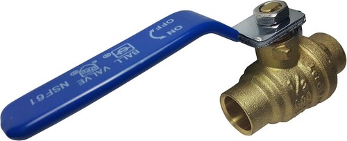 1/2" Sweat Brass Full Port Shut Off Ball Valve 600 WOG 1 Piece