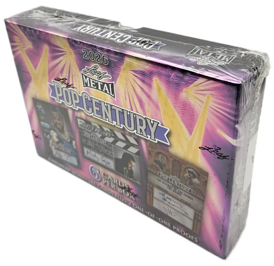 2026 Leaf Metal Pop Century Factory Sealed Hobby Box 4 Autographs
