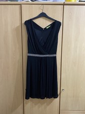 Versace Jeans black evening dress rhinestone waist 100% viscose size M (DE 40)