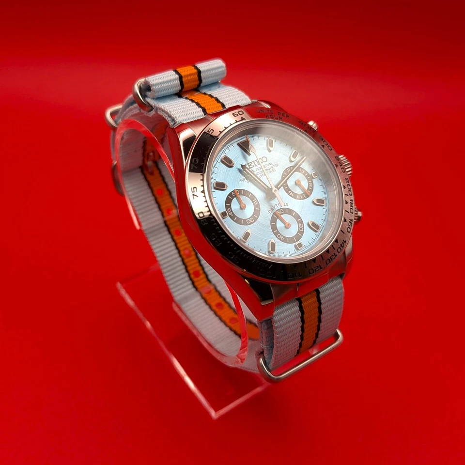 Blue Dial & Silver Tachymeter Bezel | GR Colorway | Seiko VK63 Movement - Image 3 of 4