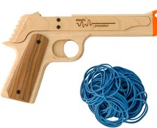 Elastic Precision Model 1911 Rubber Band Gun Made from Hardwoods with Rapid-F...