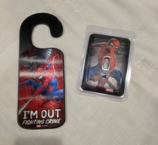 SPIDERMAN DOOR HANGER AND LIGHT SWITCH COVER