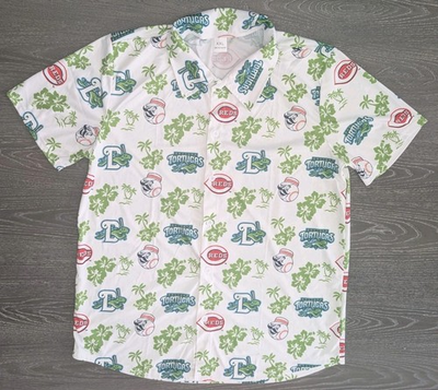 #ad Daytona Tortugas Cincinnati Reds Hawaiian Shirt SGA All Over Print MiLB XXL 2XL $39.99