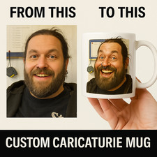 Custom Photo to Cartoon Ugly Mug – Funny Personalised Gift, From Photo to Mug
