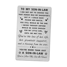 Son In law Gifts from Mother In Law, Future Sons In Law Wedding Son In Law