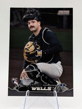 Austin Wells 2024 Topps Stadium Club Black Foil Rookie Card