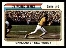 1974 Topps #477 '73 World Series Game #6 Oakland Athletics NO RESERVE!