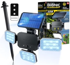 Bell+Howell Bionic Flood Light ASON TV, Solar Lights Outdoor Waterproof- 50% ...
