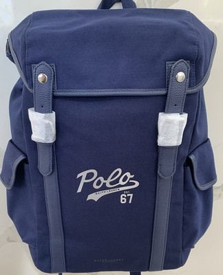RALPH LAUREN Polo 67 Backpack Dark Blue School Gym Weekend Overnight Hiking Bag