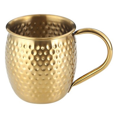 304 SS Kaffee Tee Becher 520 ml doppelwandig isoliert gehämmert Oberfläche für