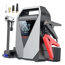 Car Jump Starter with Air Compressor，1800A with 12000mAh Car Battery Jump 