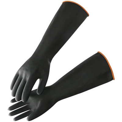 14'' XL Gummihandschuhe, wiederverwendbare strapazierfähige Latexhandschuhe Arbeitsschutz Arbeit Gl