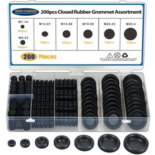200 Pcs 7 Sizes Rubber Grommet Assortment Firewall Solid Closed Hole Plug 200 Pcs 7 Sizes Rubber Grommet Assortment Firewall Solid Closed Hole Plug