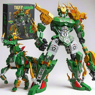 2in1 Transform Robot Horse Mecha Building Blocks Figure Toy 34cm Kids