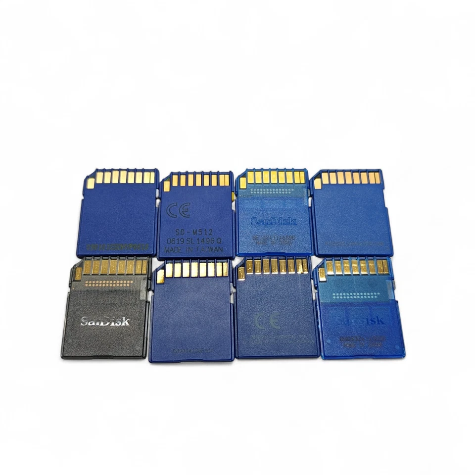 8x SD Memory Card Storage Job Lot - SanDisk Fujifilm Etc. Up to 8GB - Working - Image 2 of 2