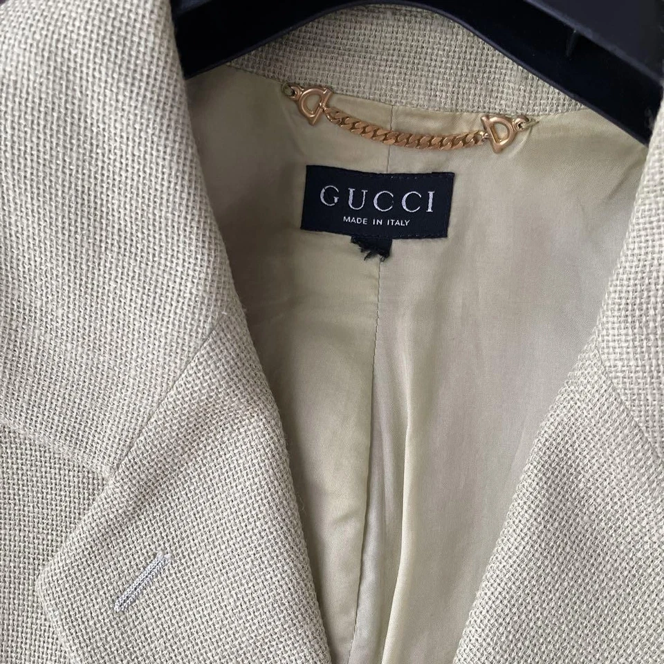 CHAQUETA SASTRERÍA GUCCI USADA EN VERDE CLARO BUENA Foto 2 de 3