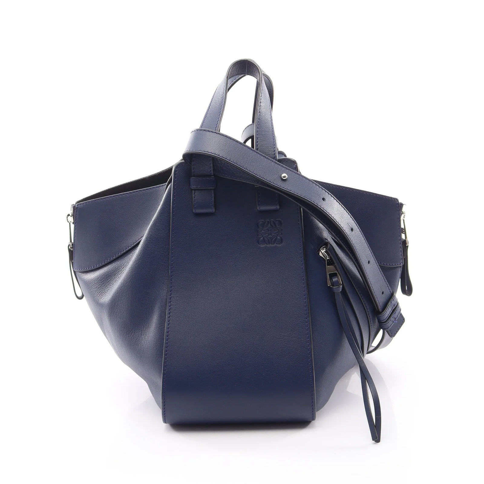 Loewe HAMMOCK SMALL 2WAY Handbag Blue Leather #RCB12816