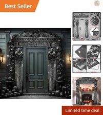 Durable 3 Pcs Halloween Cemetery Banners - Eerie Outdoor Signage Set