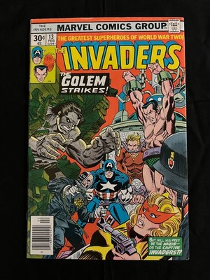 Invaders #13 (1977) The Golem Strikes! Captain America, Human Torch, Sub-Mariner