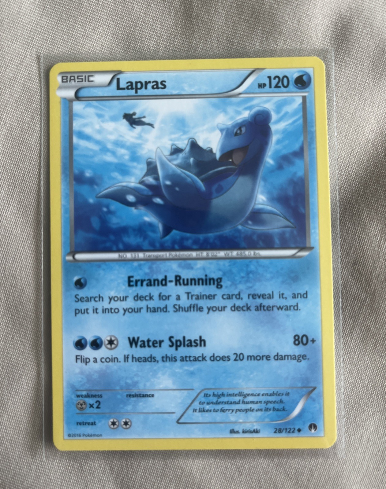 Lapras 28/122 Breakpoint Regular Pokemon TCG Card Common LP