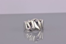 Sterling Silver 12mm Solid Rolled Ripple Modernist Band Ring 925 Sz: 6