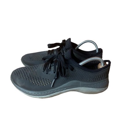 Crocs Literide 360 Pacer Black Lace Up Casual Sneakers Shoes Women s Size 8