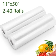11"x50' Vacuum Sealer Bags Roll 4 Mil Food Storage Saver Embossed Sous Vide Cook