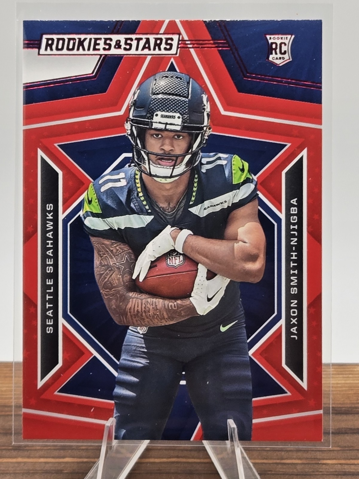 2023 Rookies & Stars Red #151 - Jaxon Smith-Njigba - SEAHAWKS RC