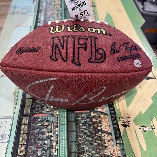 Jim Brown Signed NFL Wilson Football. Online Authentics.     JFD