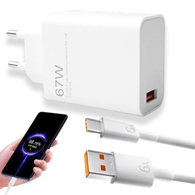 100W Per Turbo Caricabatterie Caricatore Con 6A Cavo USB C 1M Per Xiaomi 17 Poco X8Pro X8ProMax M8Pro F8 Ultra F8Pro Smartphone, Xiaomi Redmi Note 15pro+ K90 K90Promax Con 6A Cavo USB C 1M