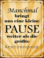 Holzschild 40X30 Cm Kleine Pause Bringt Uns Weiter Deko Geschenk Holz Schild