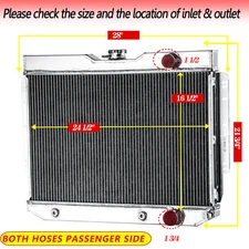 3-CORE Radiator fit 59 60 61 62 63 64 65 Chevy Impala El Camino Bel Air Biscayne