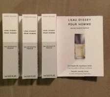 Issey Miyake L'eau D'issey Pour Homme Fraiche 0.03 Oz. X 3 Sample Vials
