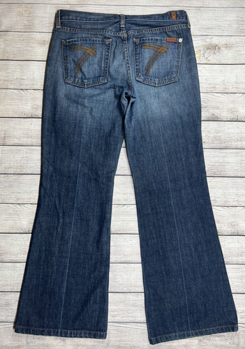 Seven For All Mankind Dojo Flare Bootcut Denim Jeans 30 Measure 32x30 - Picture 9 of 10