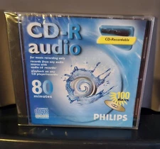 PHILIPS CD-R audio 80 min Audio CD Recordable Disc -New Sealed