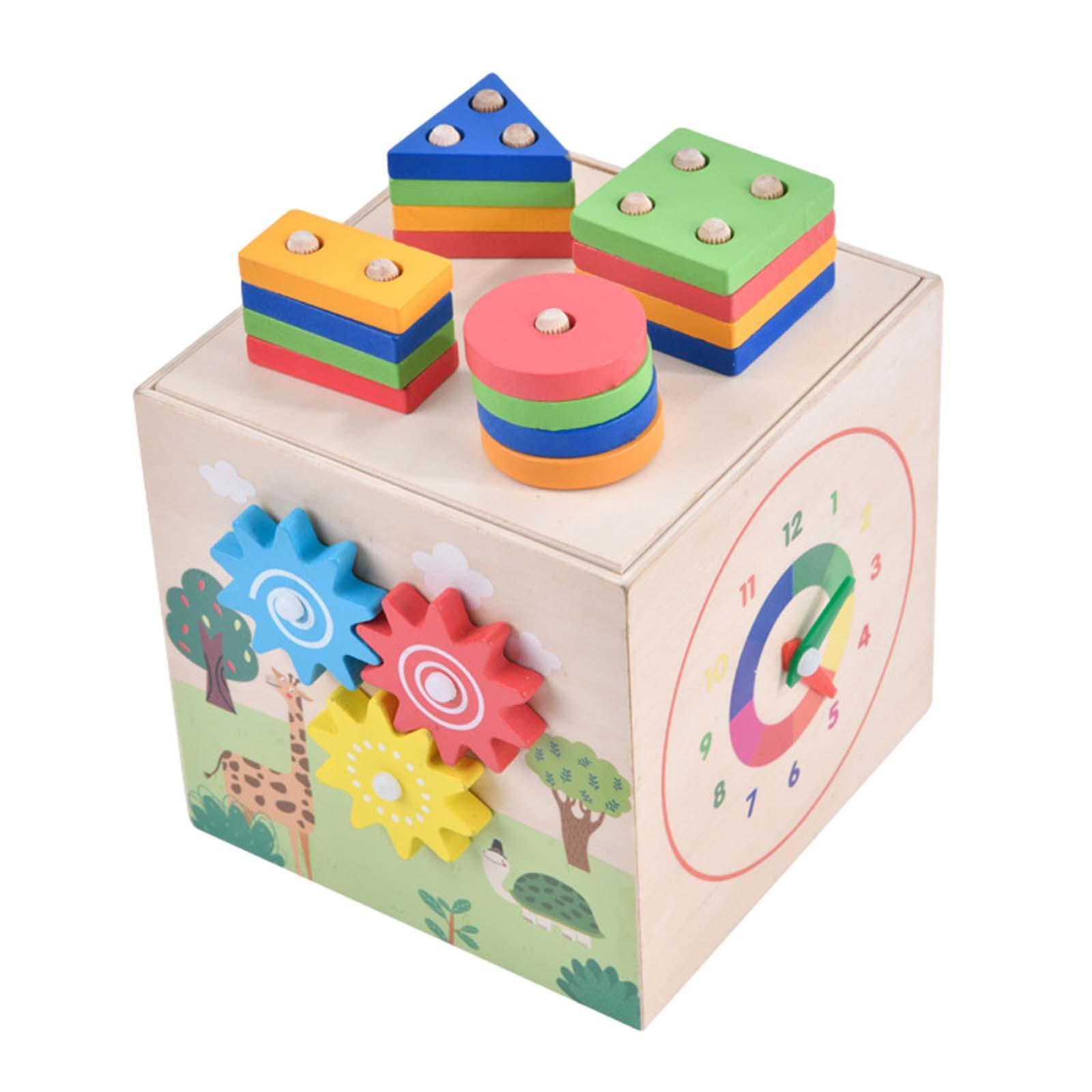 Wooden Activity Center Baby Activity Cube for Creativity Birthday
