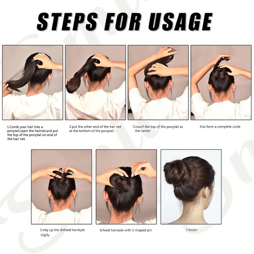 Hair Nets 20Pcs Smilco 20" Elasticity Invisible Elastic Mesh Wig Nets Hair Bun - Picture 7 of 8